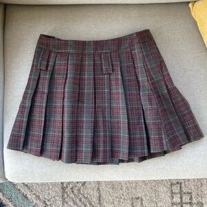 Chic Plaid Mini Skirt - Black and Red